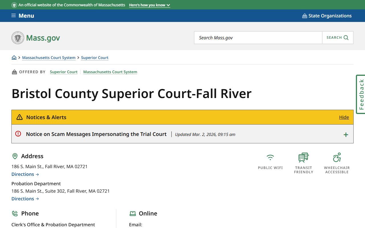 Bristol Superior Court Fall River Bristol County DUI OUI records