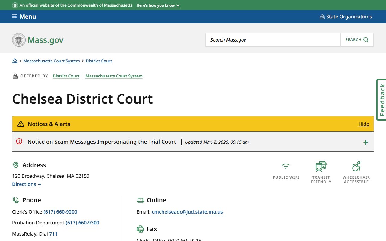 Chelsea District Court Suffolk County DUI OUI records