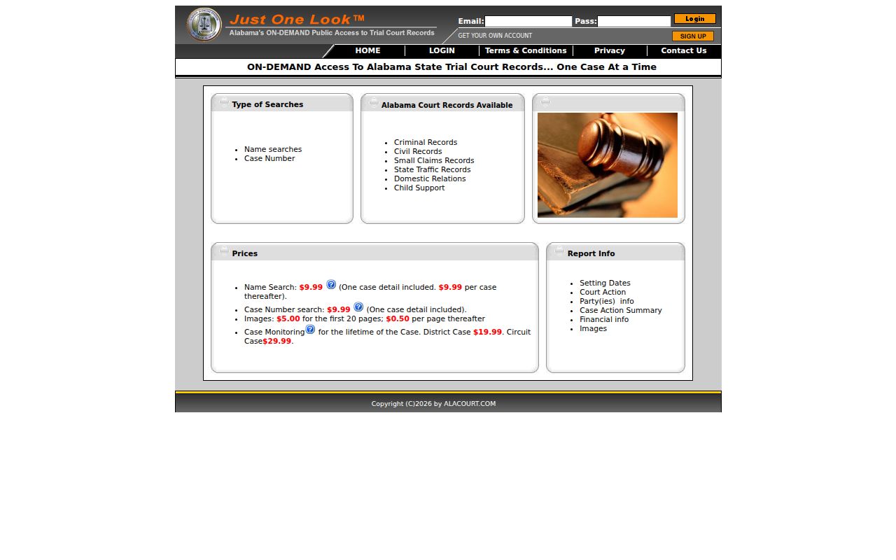 MassCourts online case access portal for searching Massachusetts DUI OUI records
